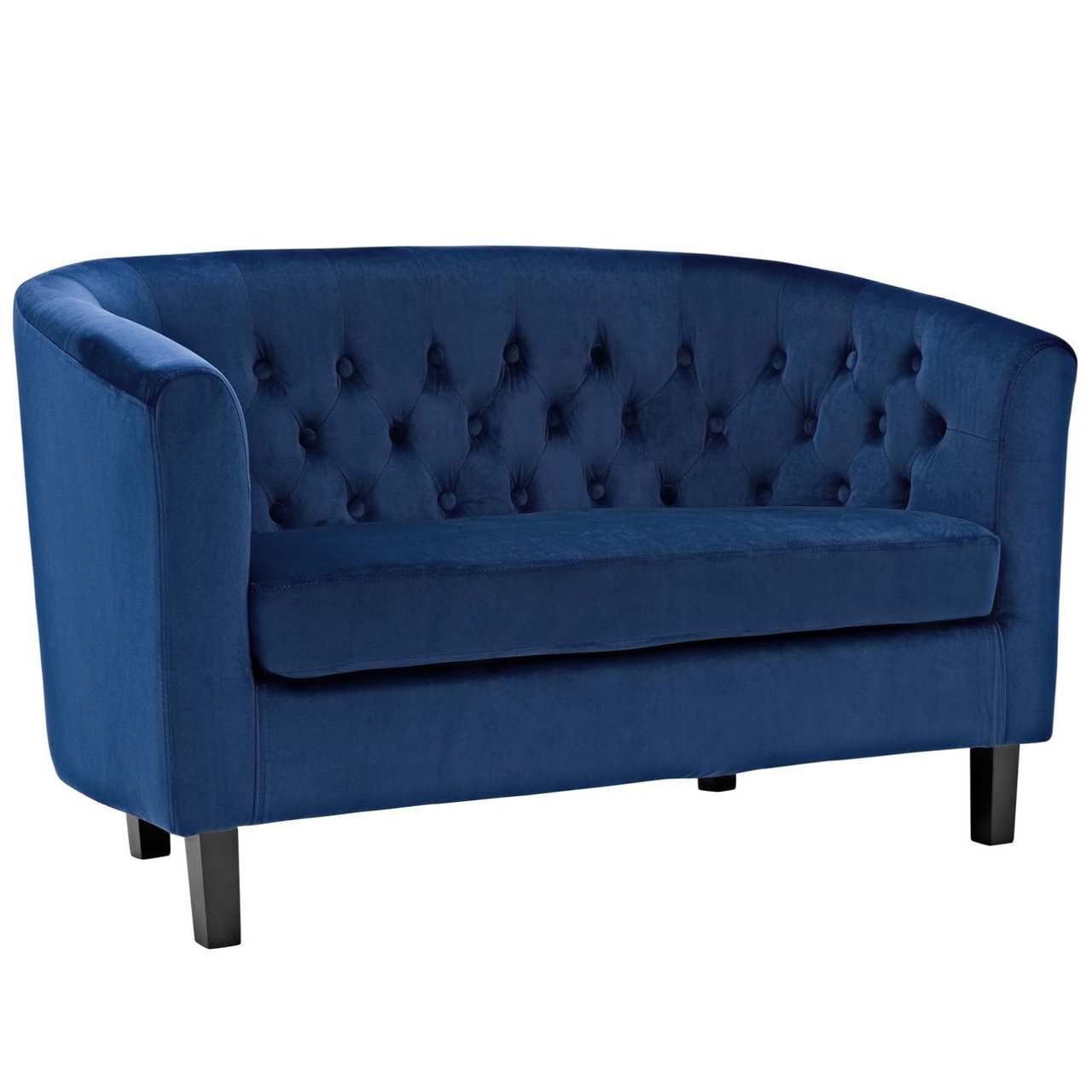 Prospect Velvet Loveseat, Navy, Fabric 11661