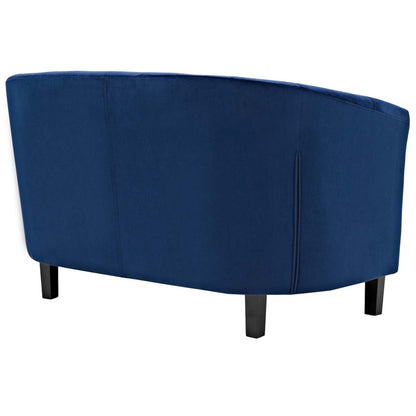 Prospect Velvet Loveseat, Navy, Fabric 11661