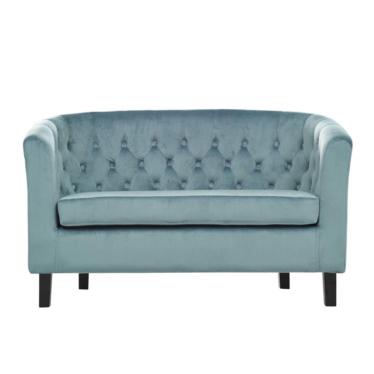 Prospect Velvet Loveseat, Velvet Fabric, Blue 13606