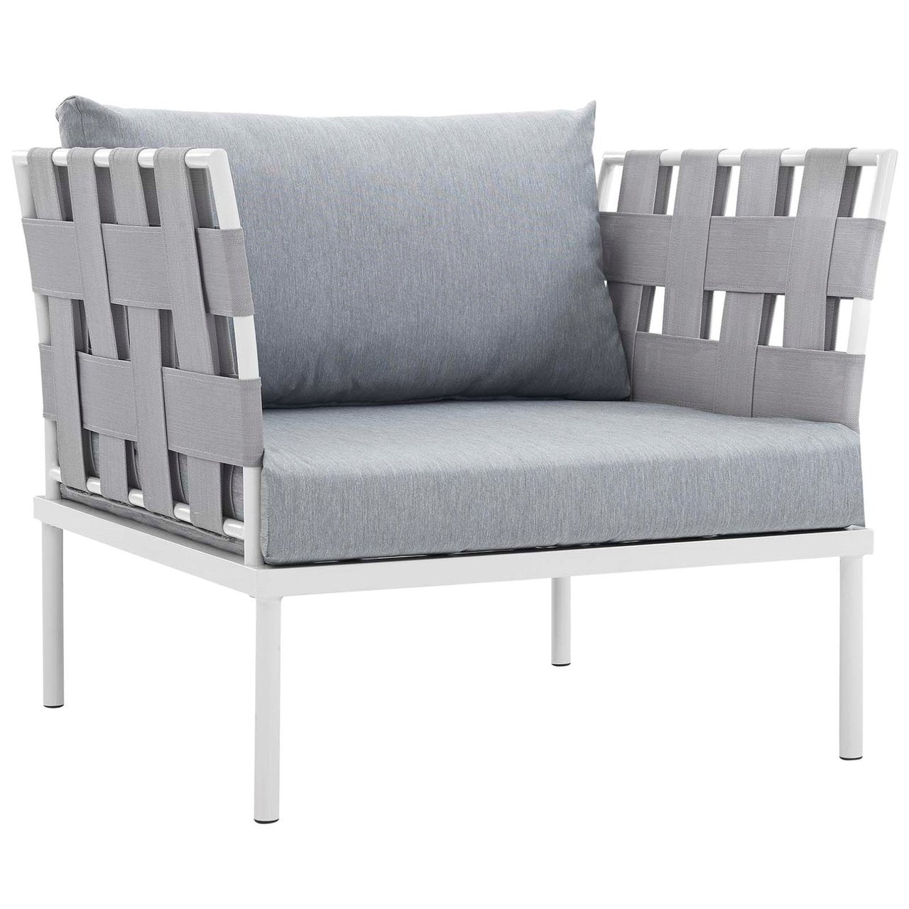 Harmony Ten PCS Outdoor Patio Aluminum Sectional Sofa Set, Grey, Rattan 11663