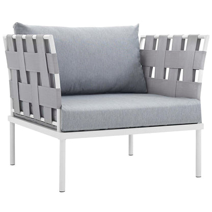 Harmony Ten PCS Outdoor Patio Aluminum Sectional Sofa Set, Grey, Rattan 11663