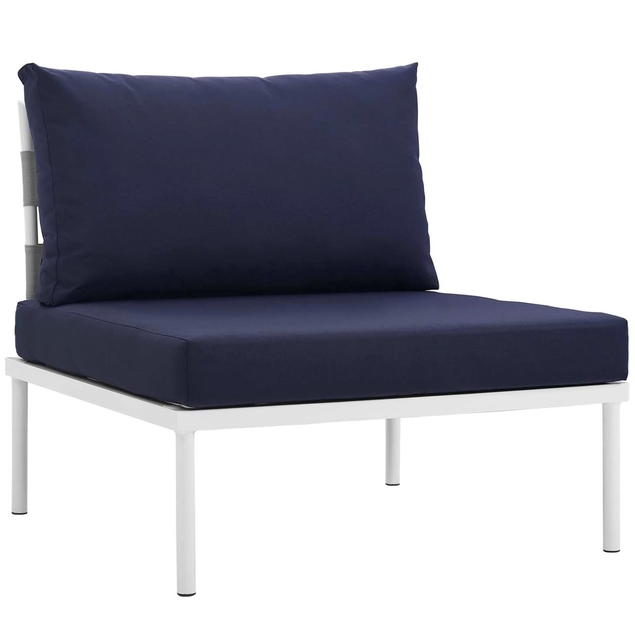 Harmony Ten PCS Outdoor Patio Aluminum Sectional Sofa Set, Navy, Rattan 11664