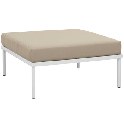 Harmony Five PCS Outdoor Patio Aluminum Sectional Sofa Set, Beige, Rattan 11682