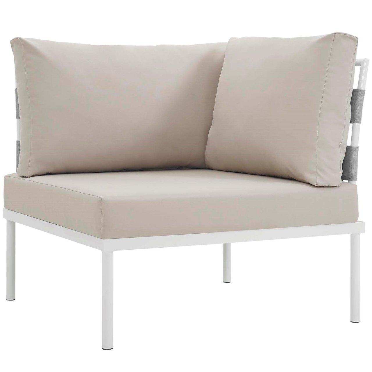 Harmony Eight PCS Outdoor Patio Aluminum Sectional Sofa Set, Beige, Rattan 11694