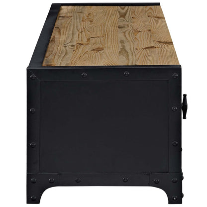 Dungeon TV Stand, Black, Wood 11717
