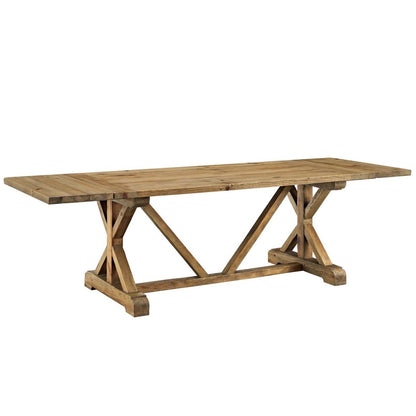 Den Extendable Wood Dining Table, Brown, Wood 11725