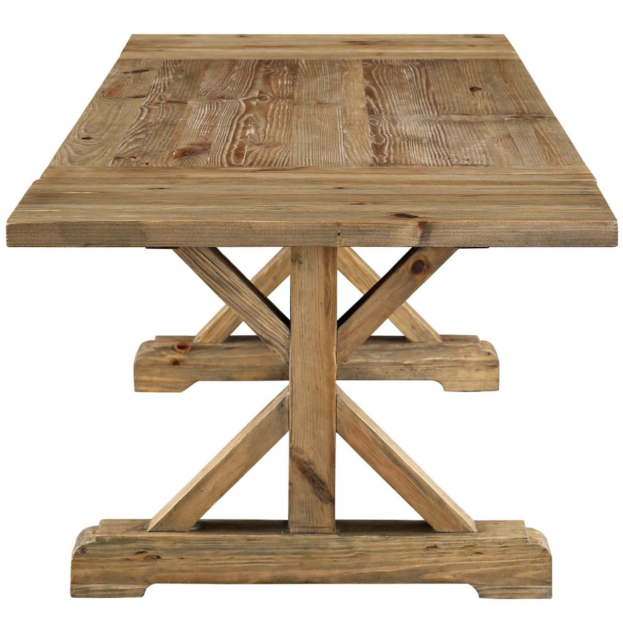 Den Extendable Wood Dining Table, Brown, Wood 11725