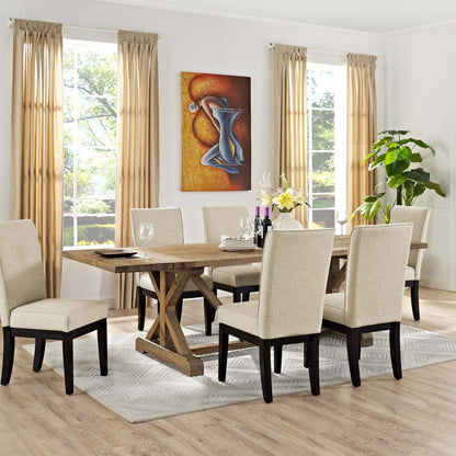 Den Extendable Wood Dining Table, Brown, Wood 11725