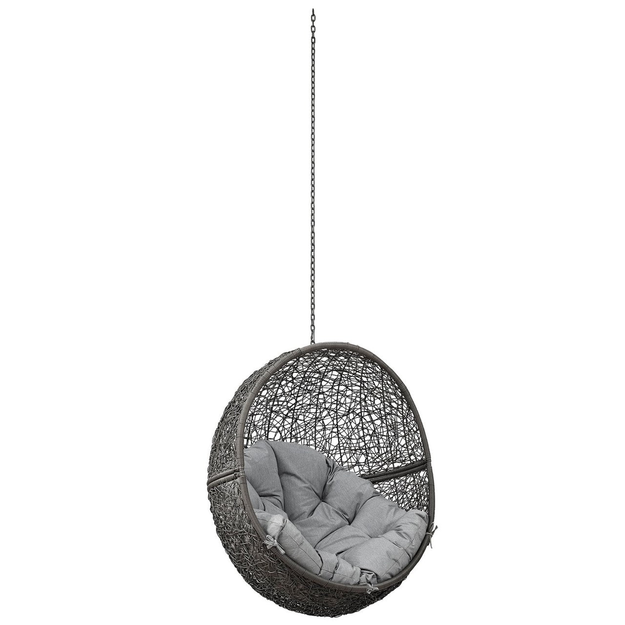 Hide Outdoor Patio Swing Chair Without Stand, Grey, Rattan 11729