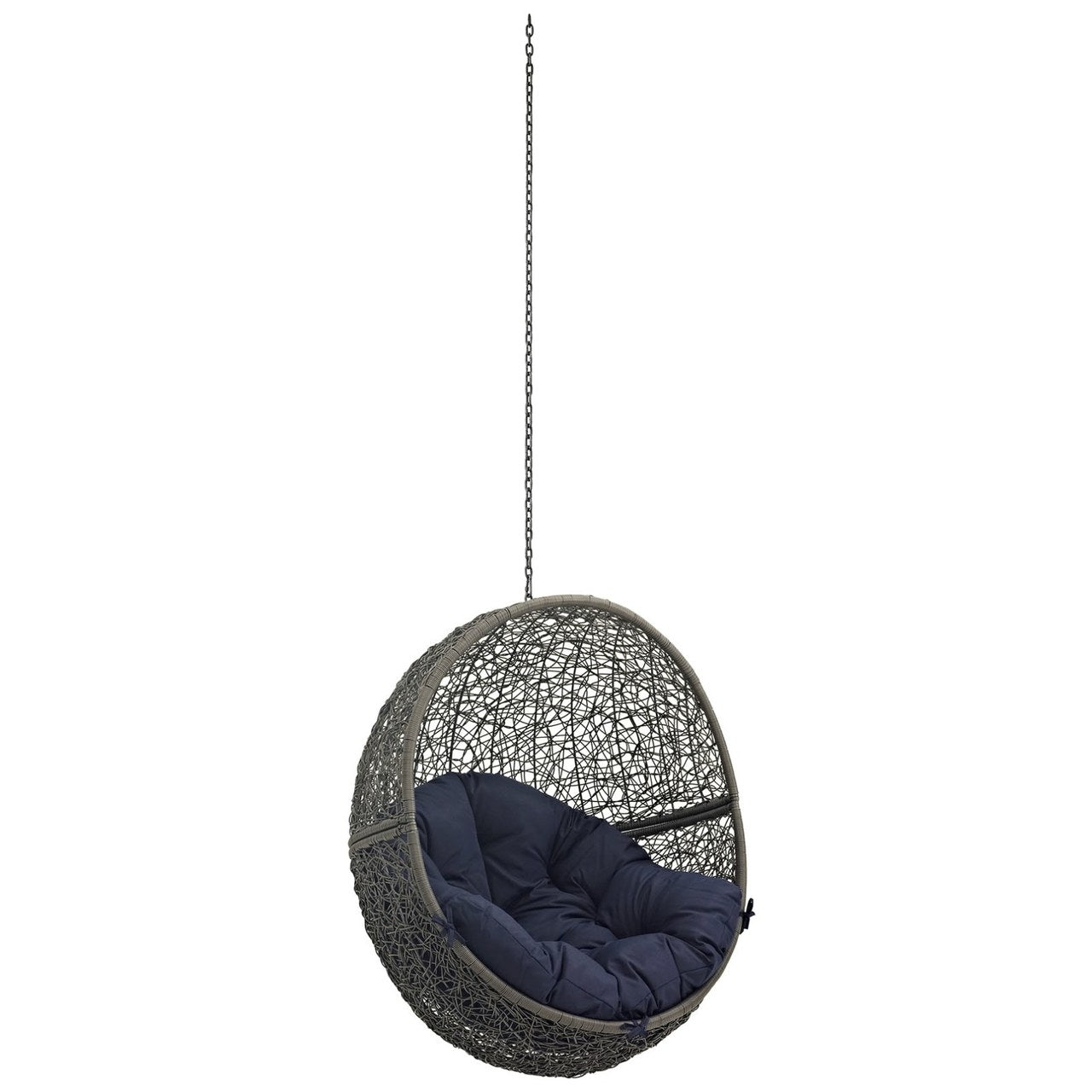 Hide Outdoor Patio Swing Chair Without Stand, Navy, Rattan 11731