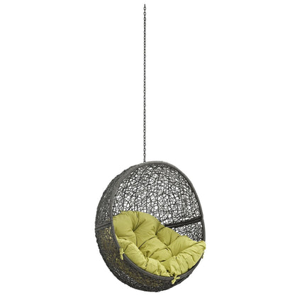 Hide Outdoor Patio Swing Chair Without Stand, Green, Rattan 11733