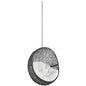 Hide Outdoor Patio Swing Chair Without Stand, White, Rattan 11736