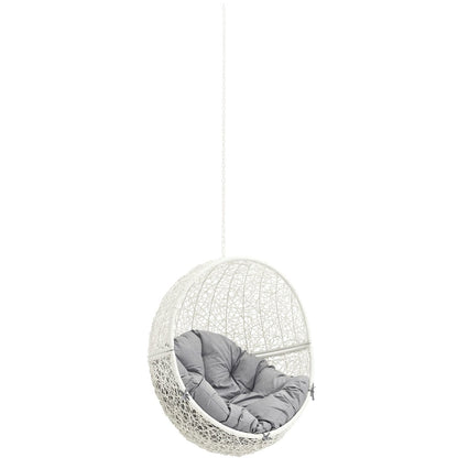 Hide Outdoor Patio Swing Chair Without Stand, Grey, Rattan 11738