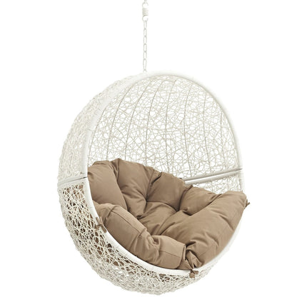 Hide Outdoor Patio Swing Chair Without Stand, Brown, Rattan 11739