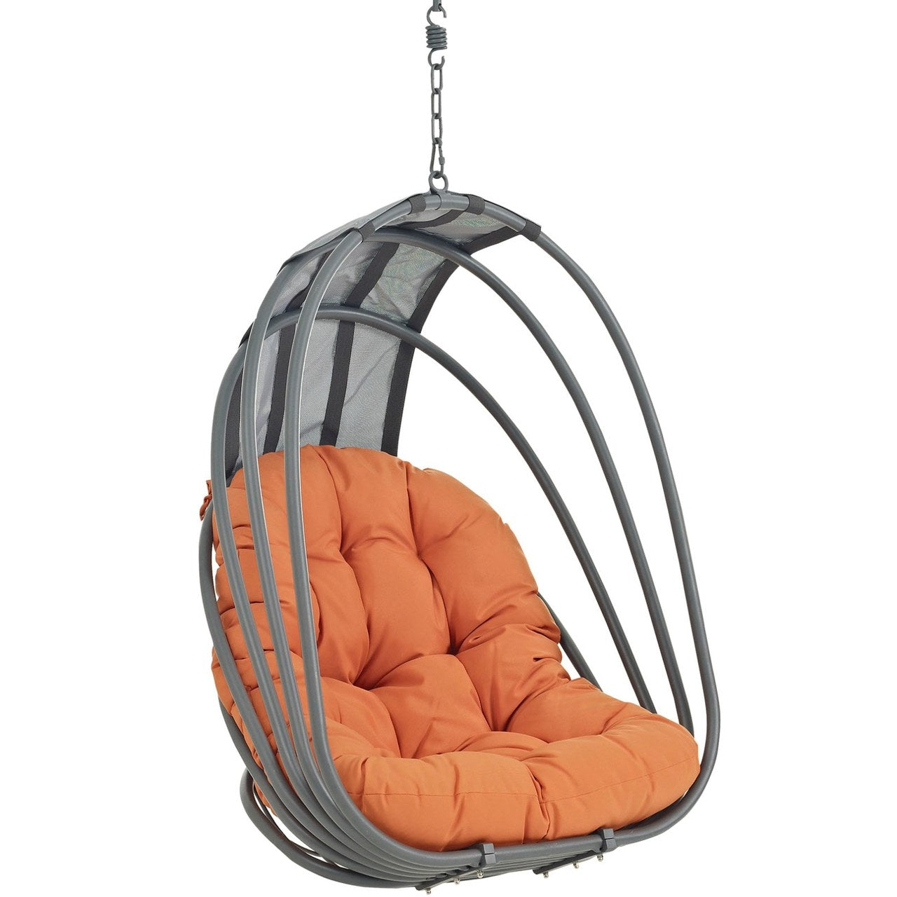 Whisk Outdoor Patio Swing Chair Without Stand, Orange, Rattan 11750