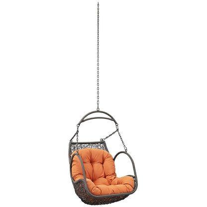 Arbor Outdoor Patio Swing Chair Without Stand, Orange, Rattan 11757