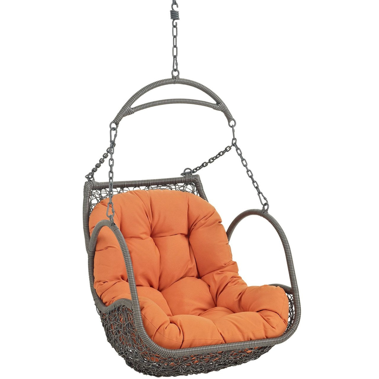 Arbor Outdoor Patio Swing Chair Without Stand, Orange, Rattan 11757