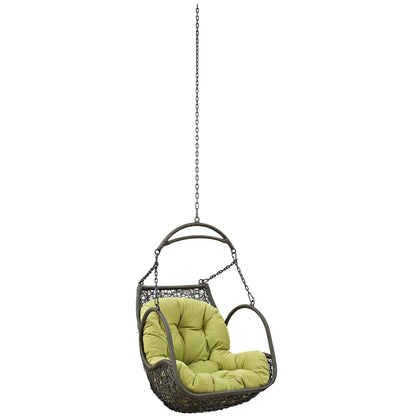 Arbor Outdoor Patio Swing Chair Without Stand, Green, Rattan 11758
