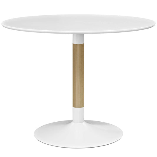 Whirl Round Dining Table, Wood, White 13607