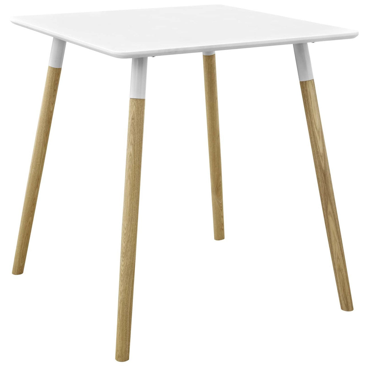 Continuum 28" Square Dining Table, Wood, White 13608