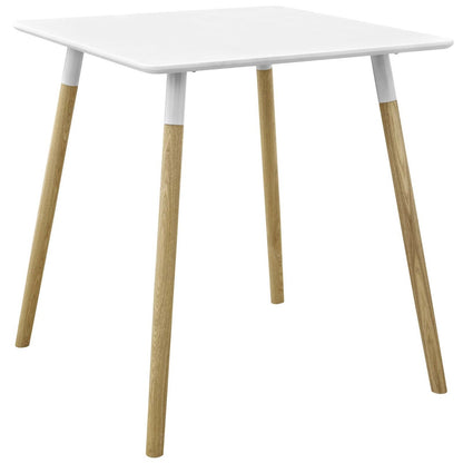 Continuum 28" Square Dining Table, Wood, White 13608