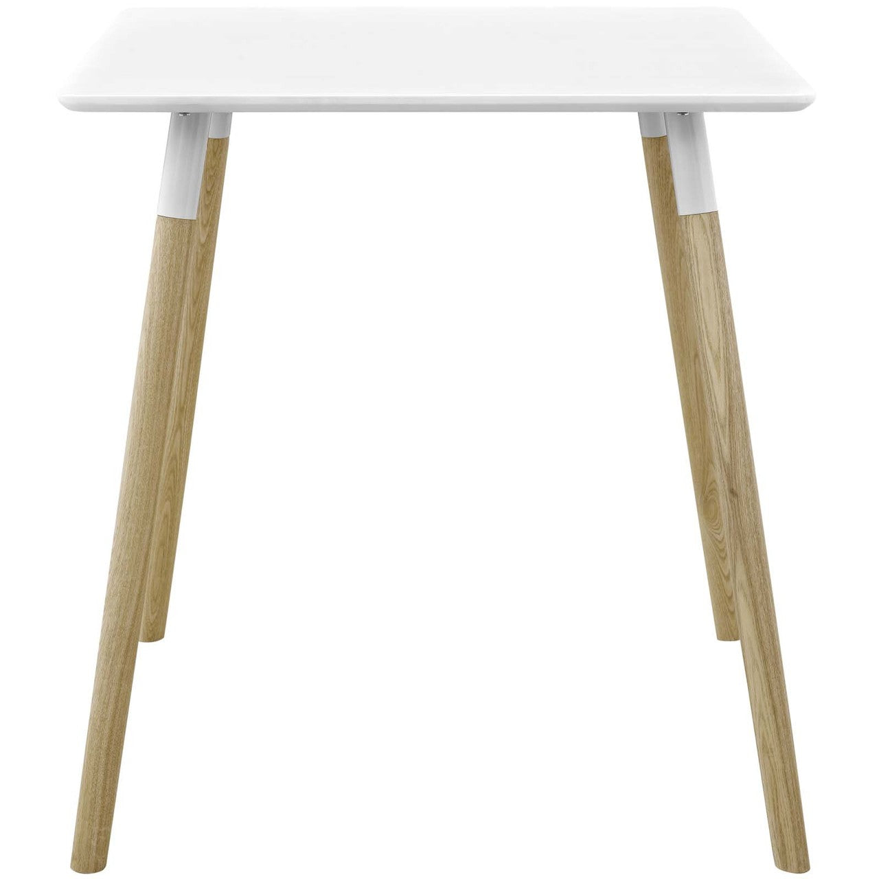 Continuum 28" Square Dining Table, Wood, White 13608