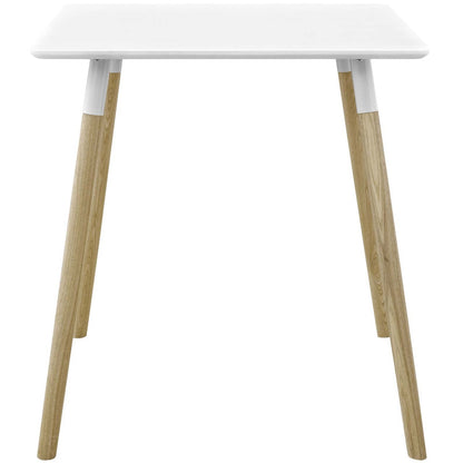Continuum 28" Square Dining Table, Wood, White 13608