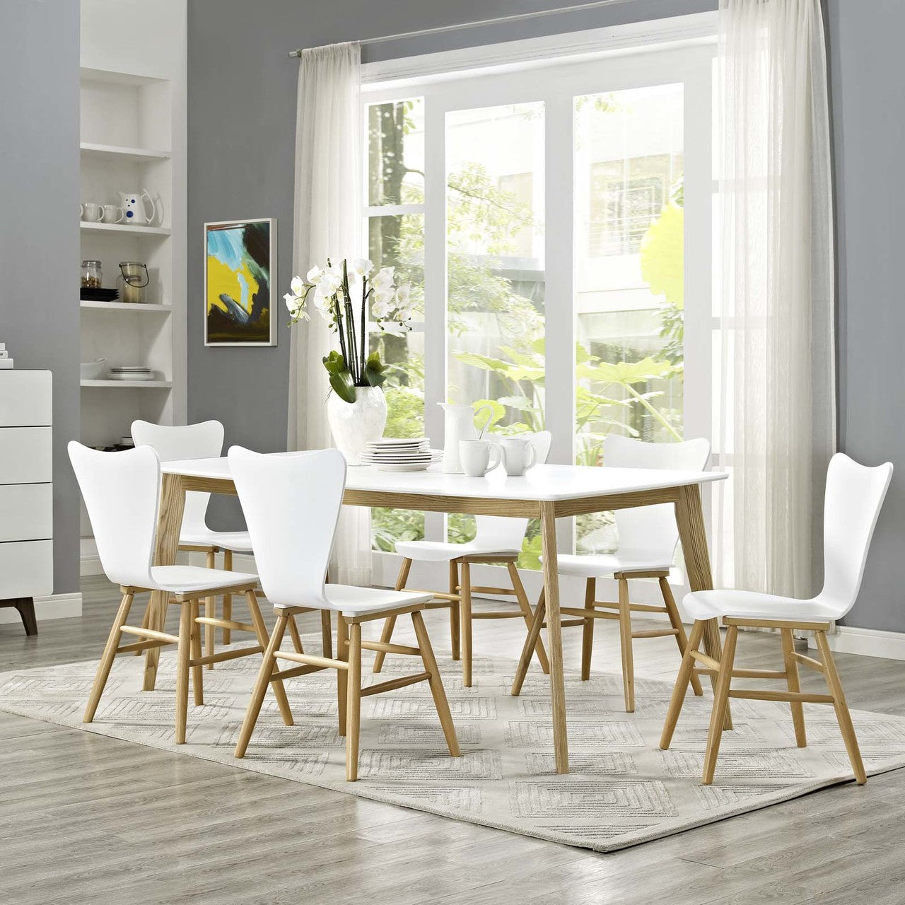 Stratum 71" Dining Table, Wood, White 13609
