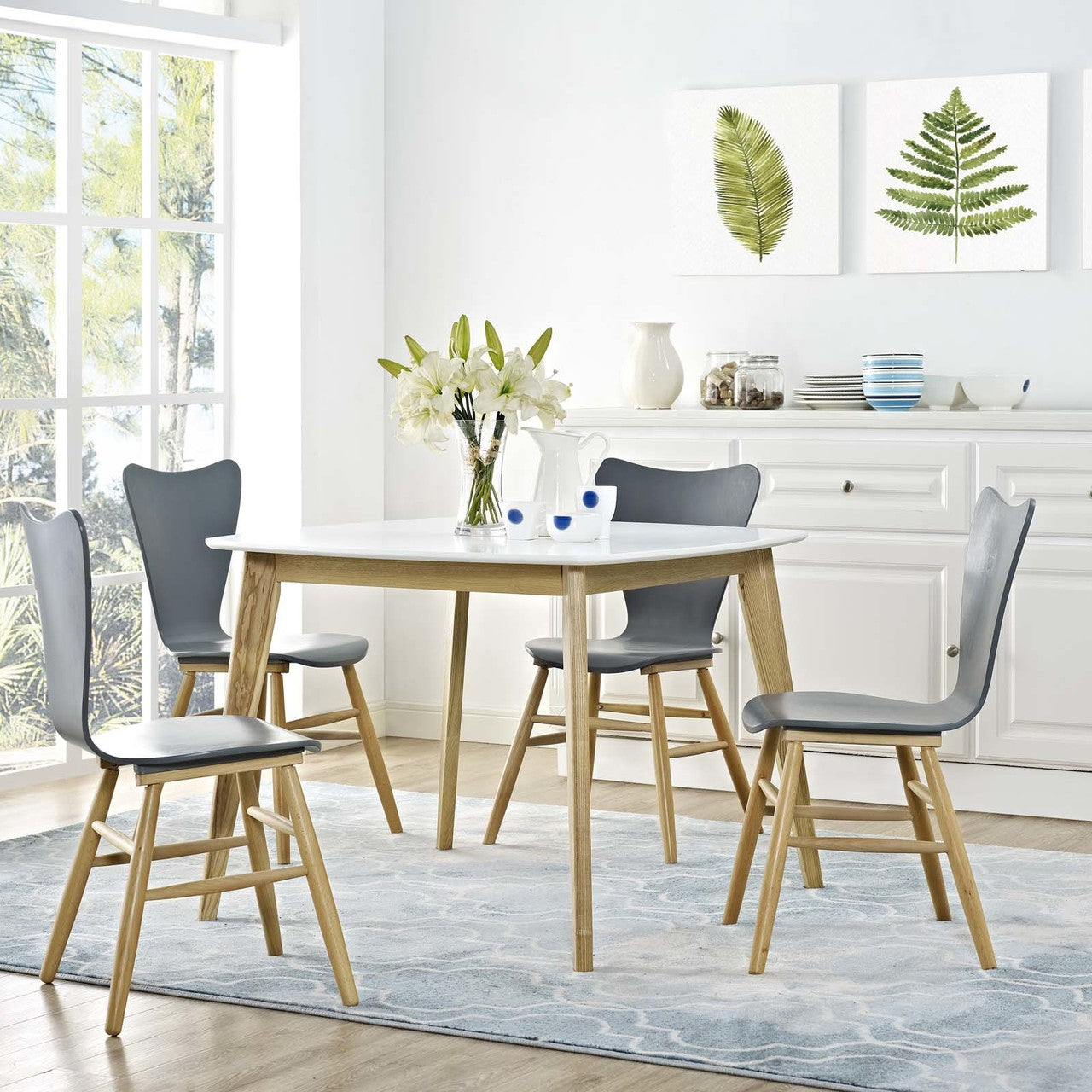 Stratum 40" Dining Table, Wood, White 13610