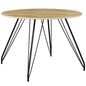 Satellite Circular Dining Table, Wood Metal Steel, Natural 13611