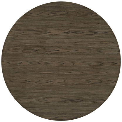 Satellite Circular Dining Table, Wood Metal Steel, Brown 13612
