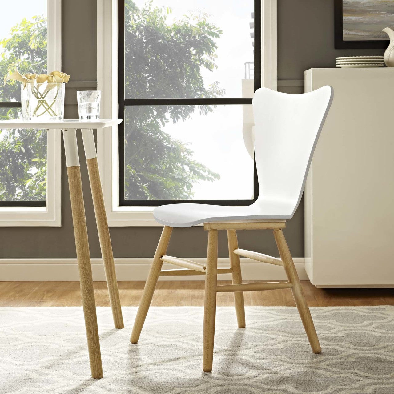 Cascade Wood Dining Chair, Wood, White 13619