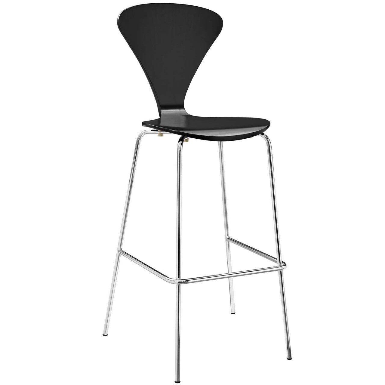 Passage Dining Bar Stool, Wood Metal Steel, Black 13621