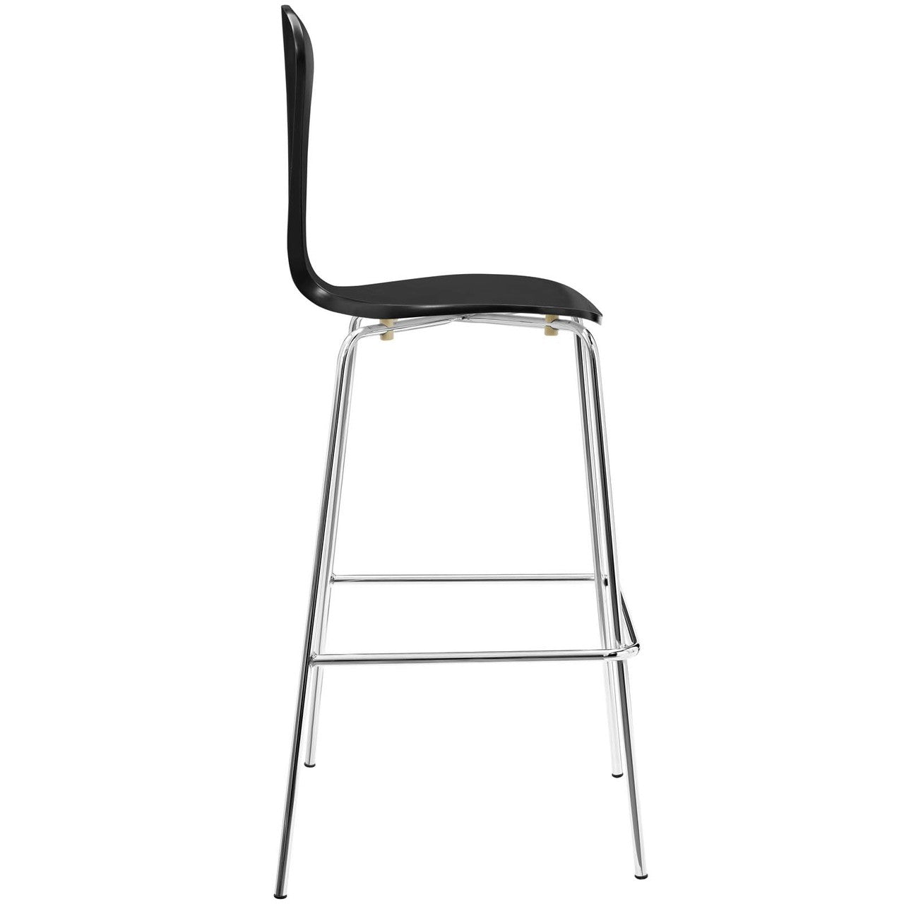 Passage Dining Bar Stool, Wood Metal Steel, Black 13621
