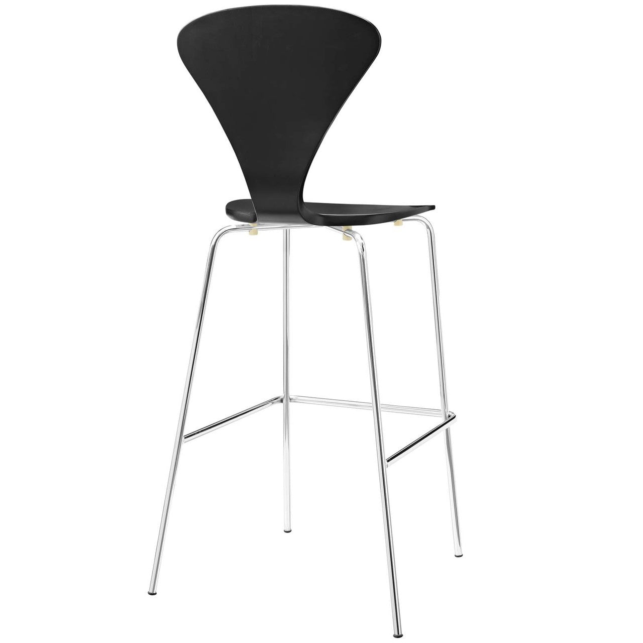 Passage Dining Bar Stool, Wood Metal Steel, Black 13621