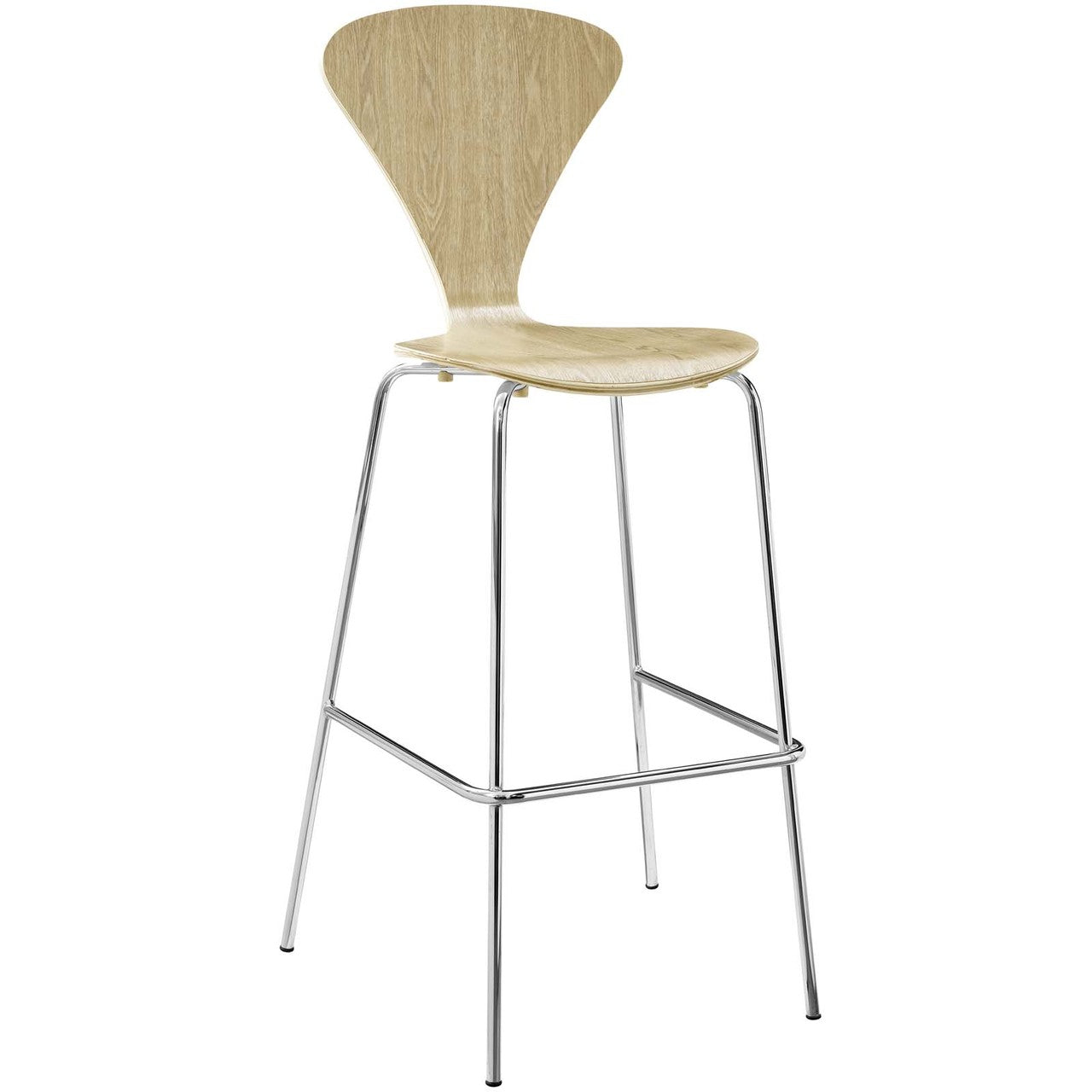 Passage Dining Bar Stool, Wood Metal Steel, Natural 13622