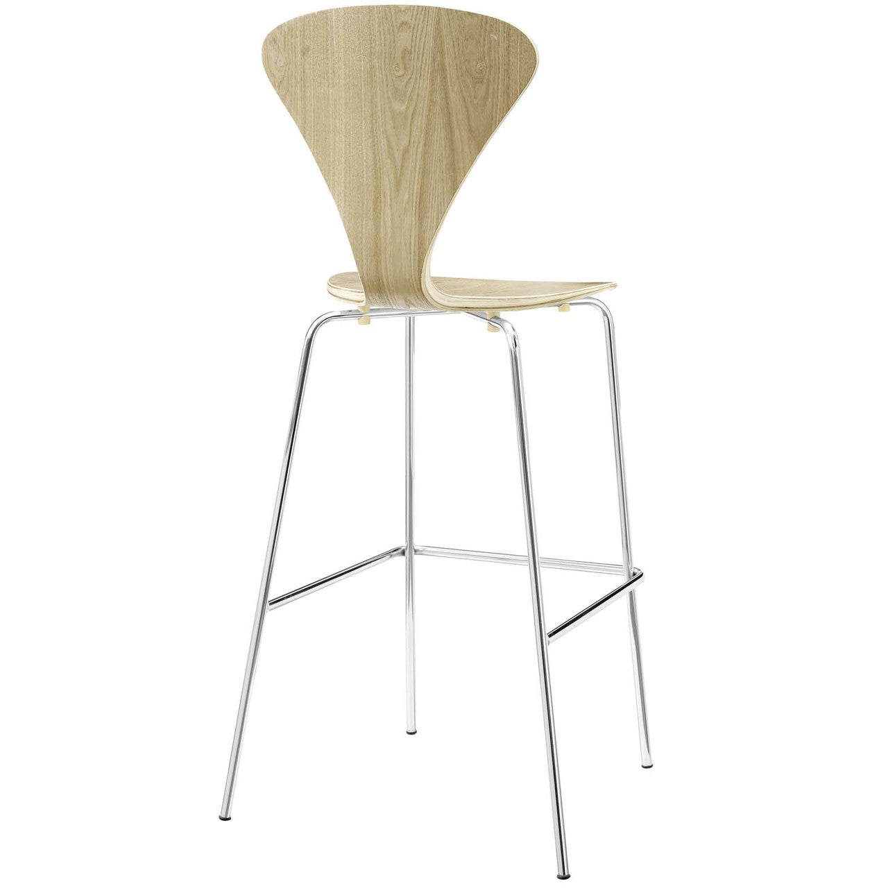 Passage Dining Bar Stool, Wood Metal Steel, Natural 13622