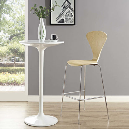 Passage Dining Bar Stool, Wood Metal Steel, Natural 13622
