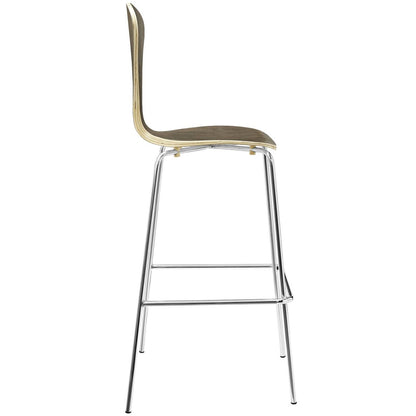 Passage Dining Bar Stool, Wood Metal Steel, Brown 13623