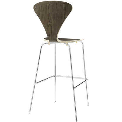 Passage Dining Bar Stool, Wood Metal Steel, Brown 13623