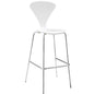 Passage Dining Bar Stool, Wood Metal Steel, White 13624
