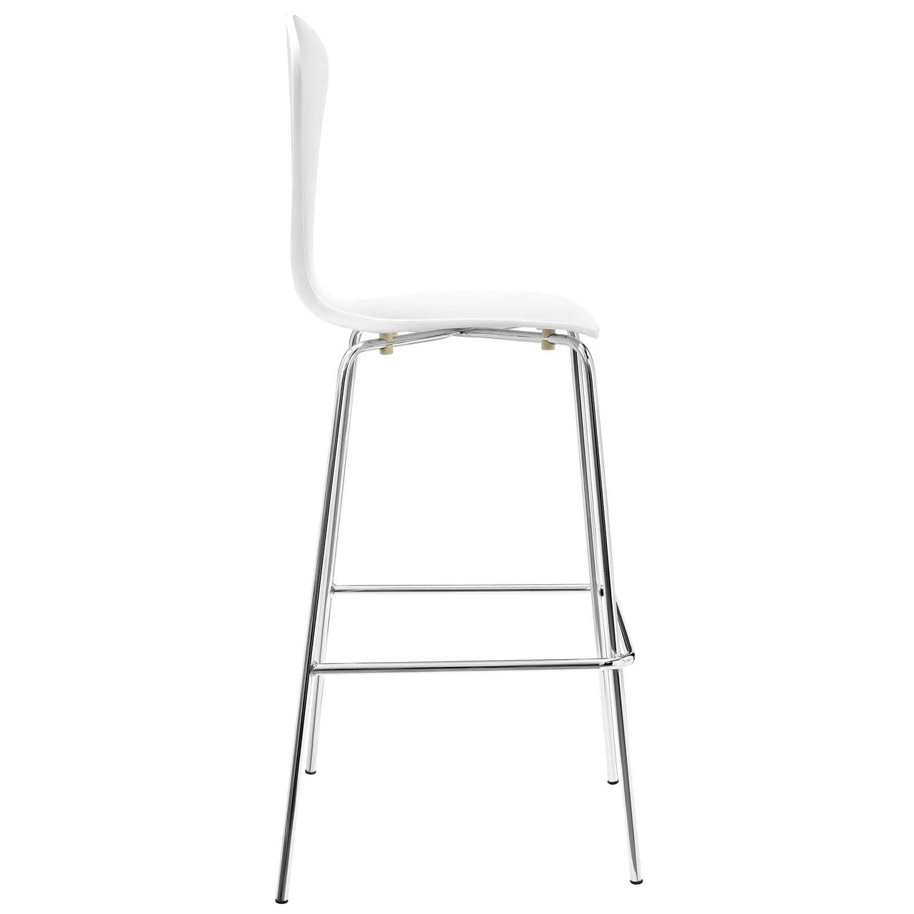 Passage Dining Bar Stool, Wood Metal Steel, White 13624