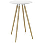 Track Round Bar Table, Wood, White 13625