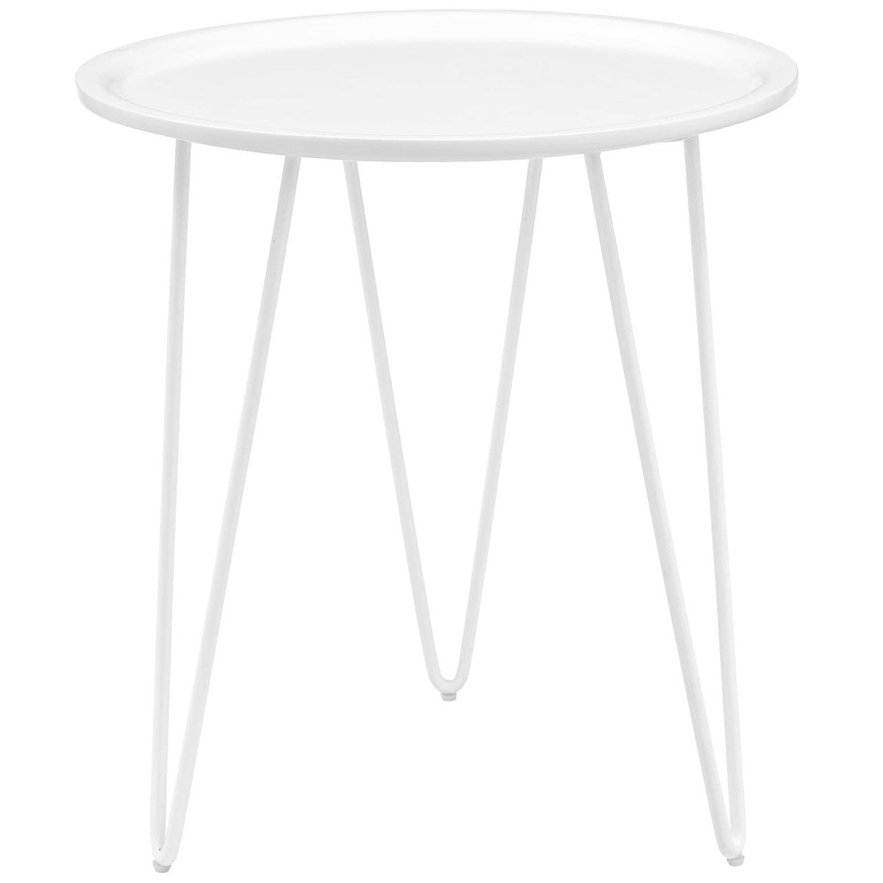 Digress Side Table, Metal Steel, White 13627