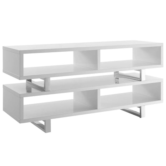 Amble 47 TV Stand, Wood Metal Steel, White 13628