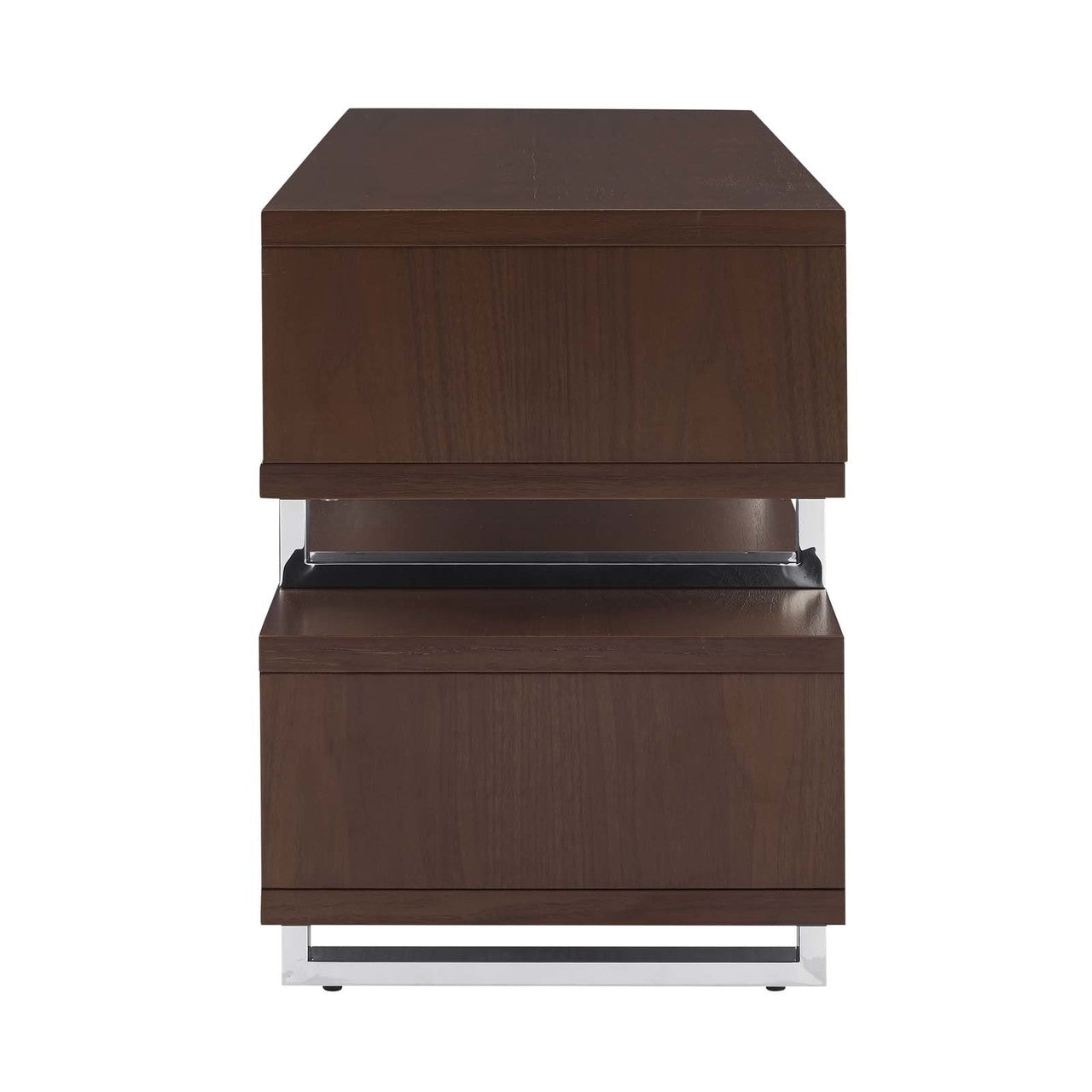 Amble 47 TV Stand, Wood Metal Steel, Brown 13629