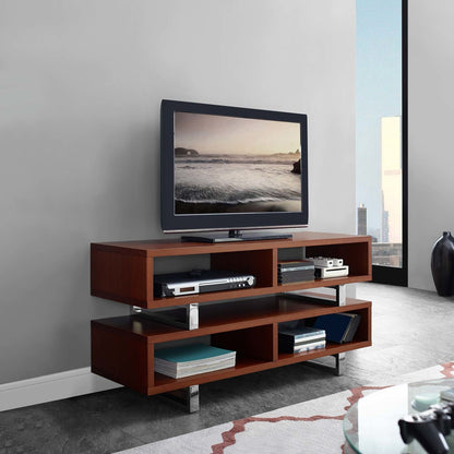 Amble 47 TV Stand, Wood Metal Steel, Brown 13629