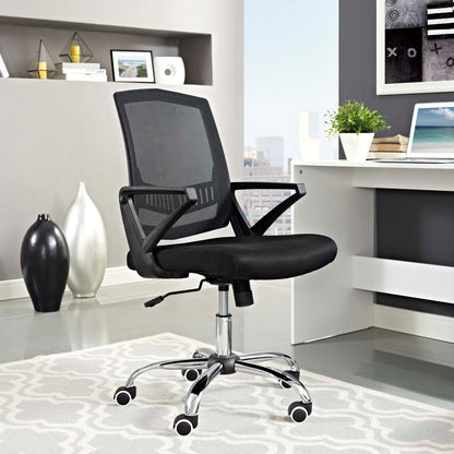 Proceed Mid Back Upholstered Fabric Office Chair, Black, Fabric 13153