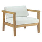 Bayport Outdoor Patio Teak Armchair, White, Wood 11775