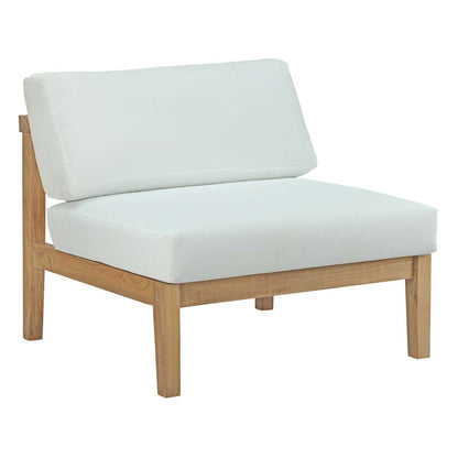 Bayport Outdoor Patio Teak Armless, White, Wood 11777
